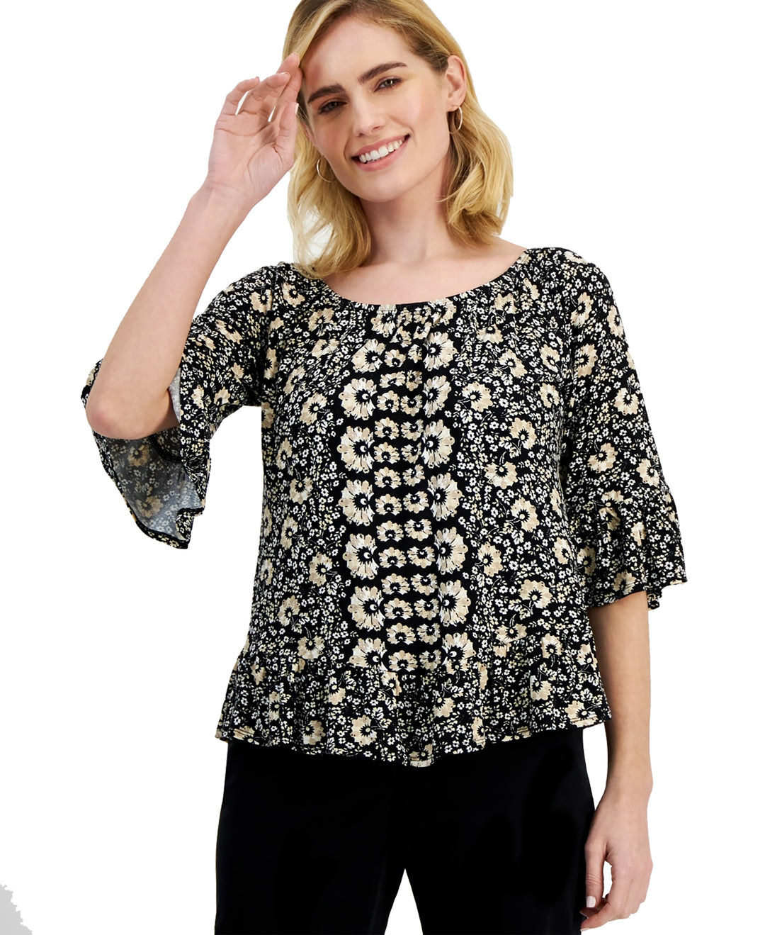 Petite Runaway Pottery On/Off Knit Top