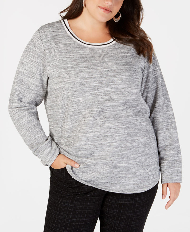 Style & Co Plus Size Space Dyed Top