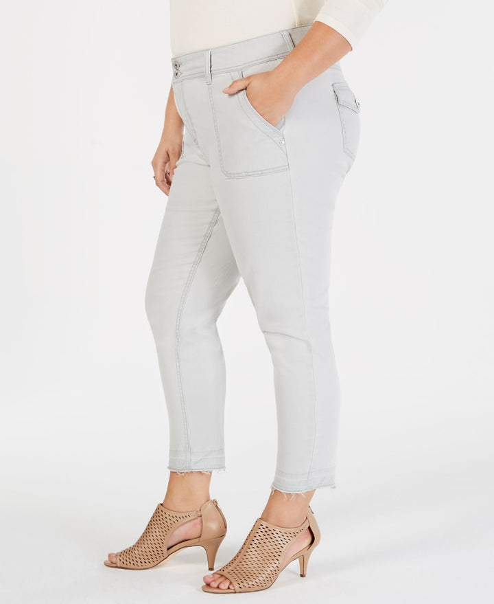 Style & Co Plus Size Raw Hem Skinny Pants