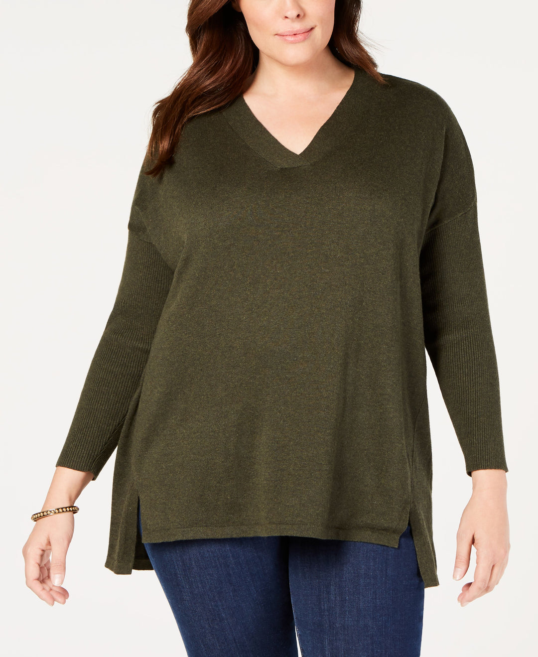 Style & Co Plus Size High Low Over Sized Tunic Sweater