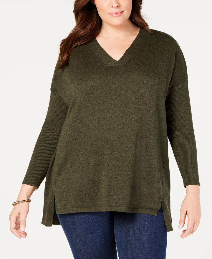 Style & Co Plus Size High Low Over Sized Tunic Sweater