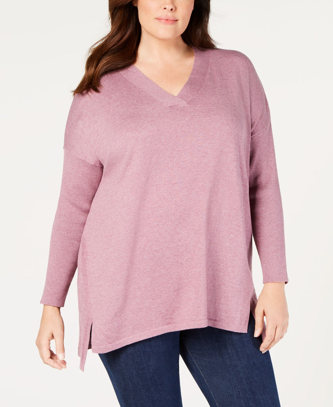 Style & Co Plus Size High Low Over Sized Tunic Sweater