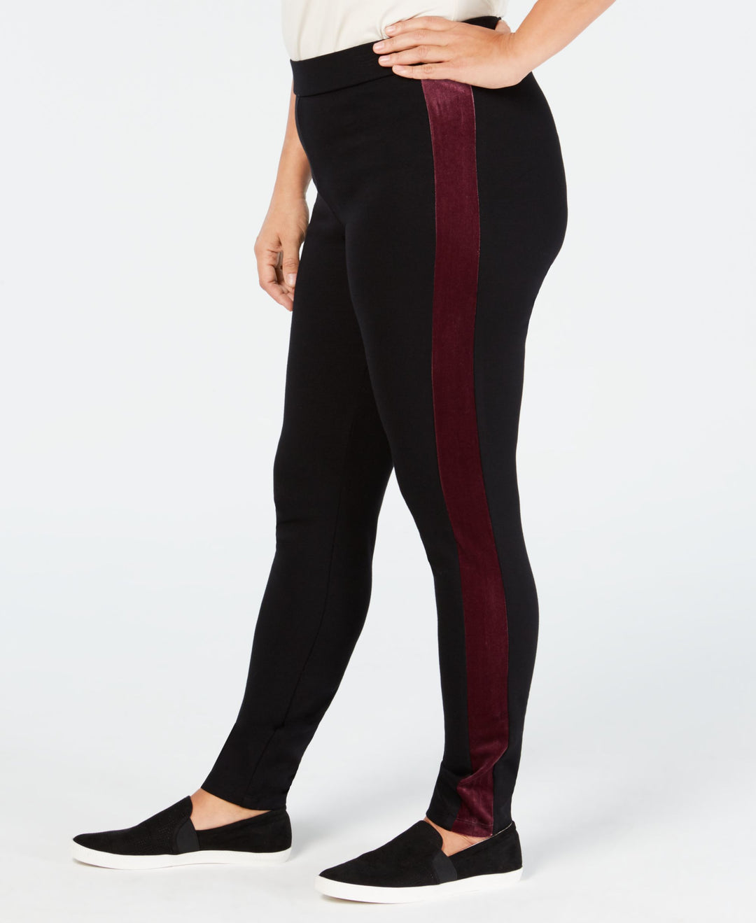 Style & Co Plus Size Velour Trimmed Leggings