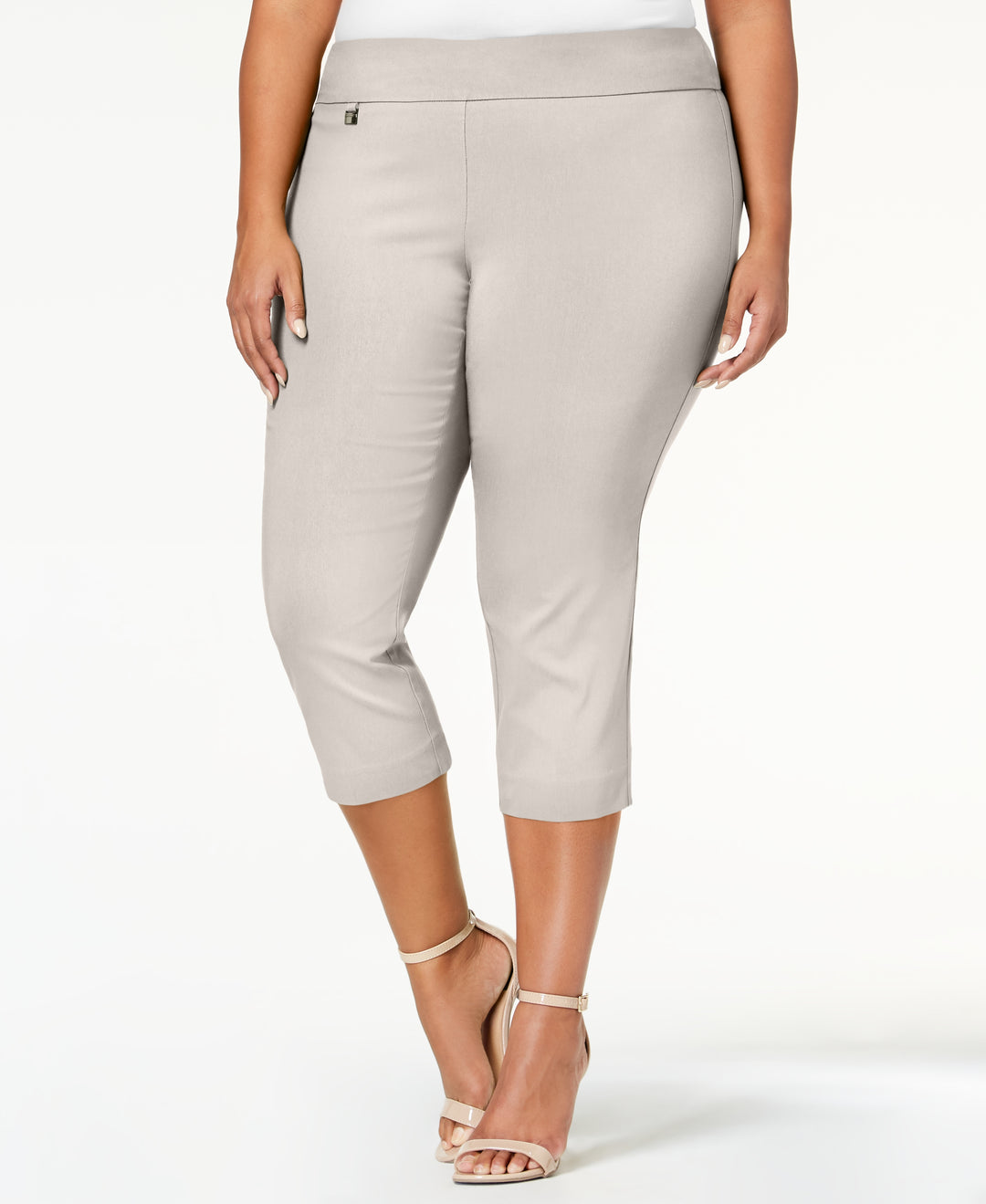 Plus Size Tummy-Control Capri Pants