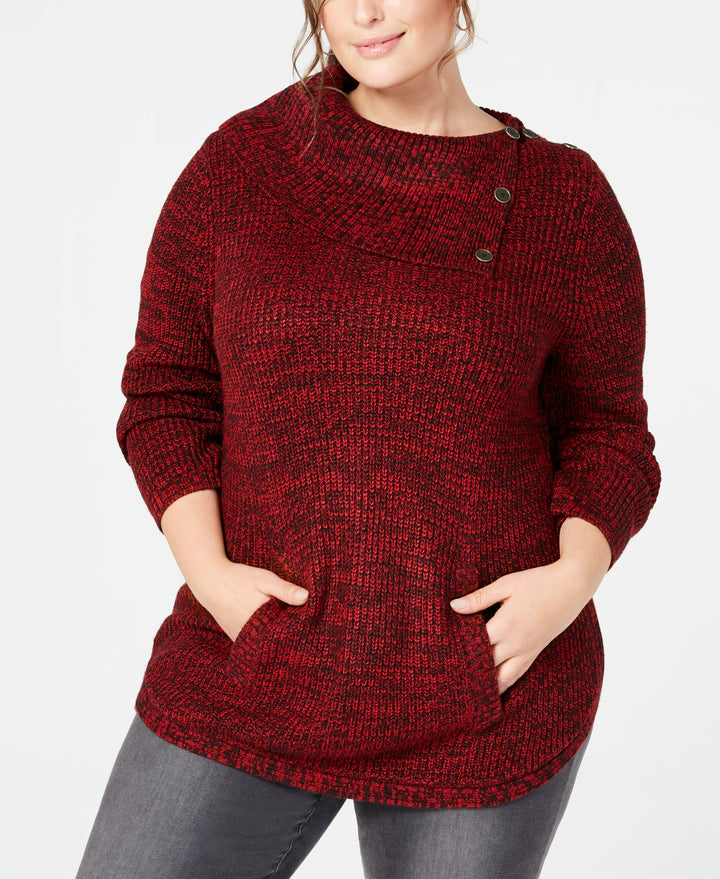 Style & Co Plus Size Envelope Neck Sweater