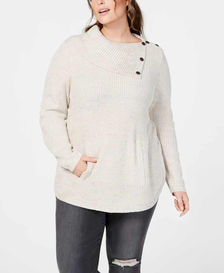 Style & Co Plus Size Envelope Neck Sweater