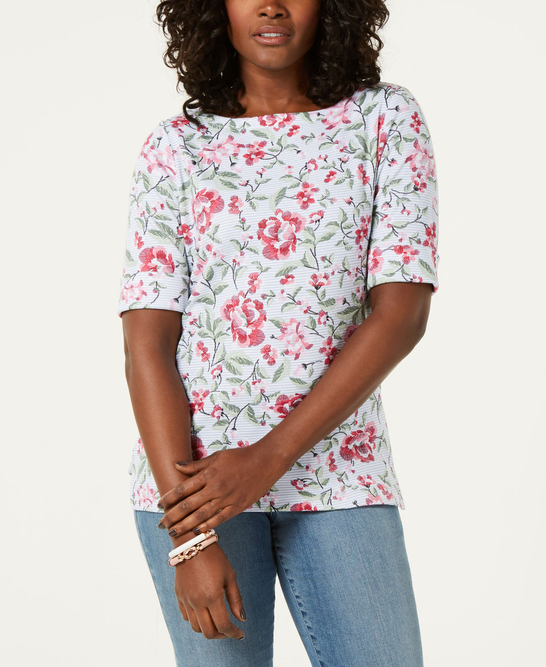 Petite Printed Top