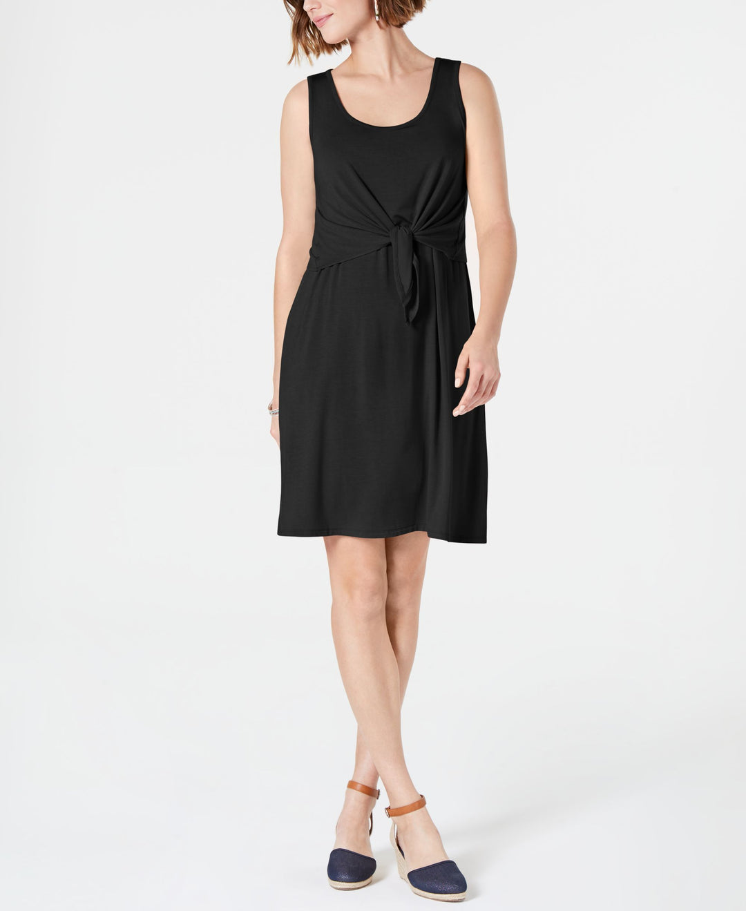 Style & Co Sleeveless Tie Front Dress