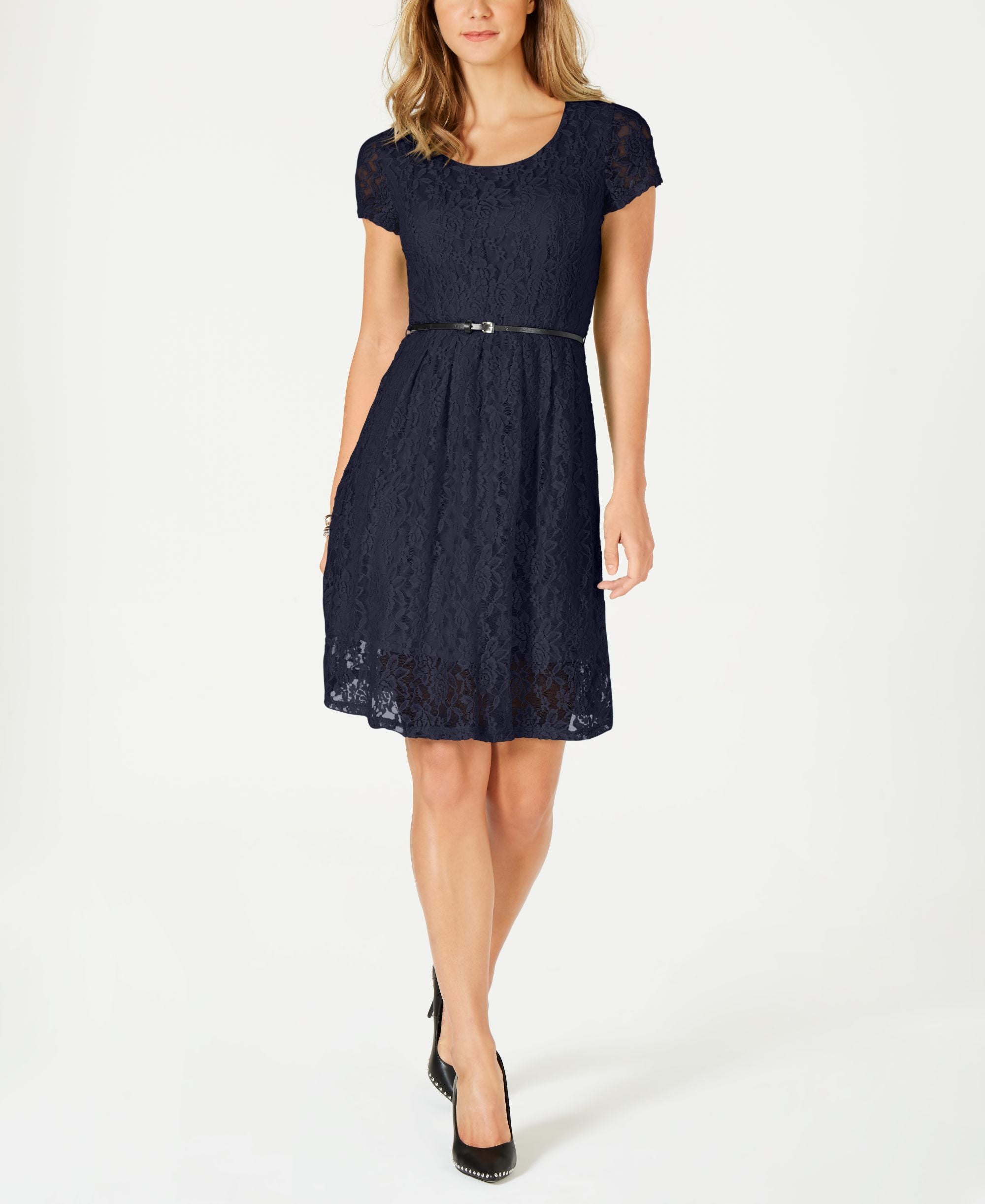 NY Collection Petite Lace Fit Flare Dress – USAFashion