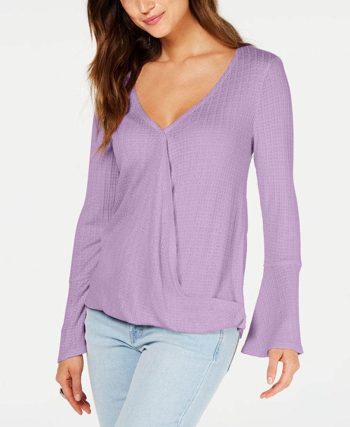 Style & Co V Neck Bell Sleeve Top