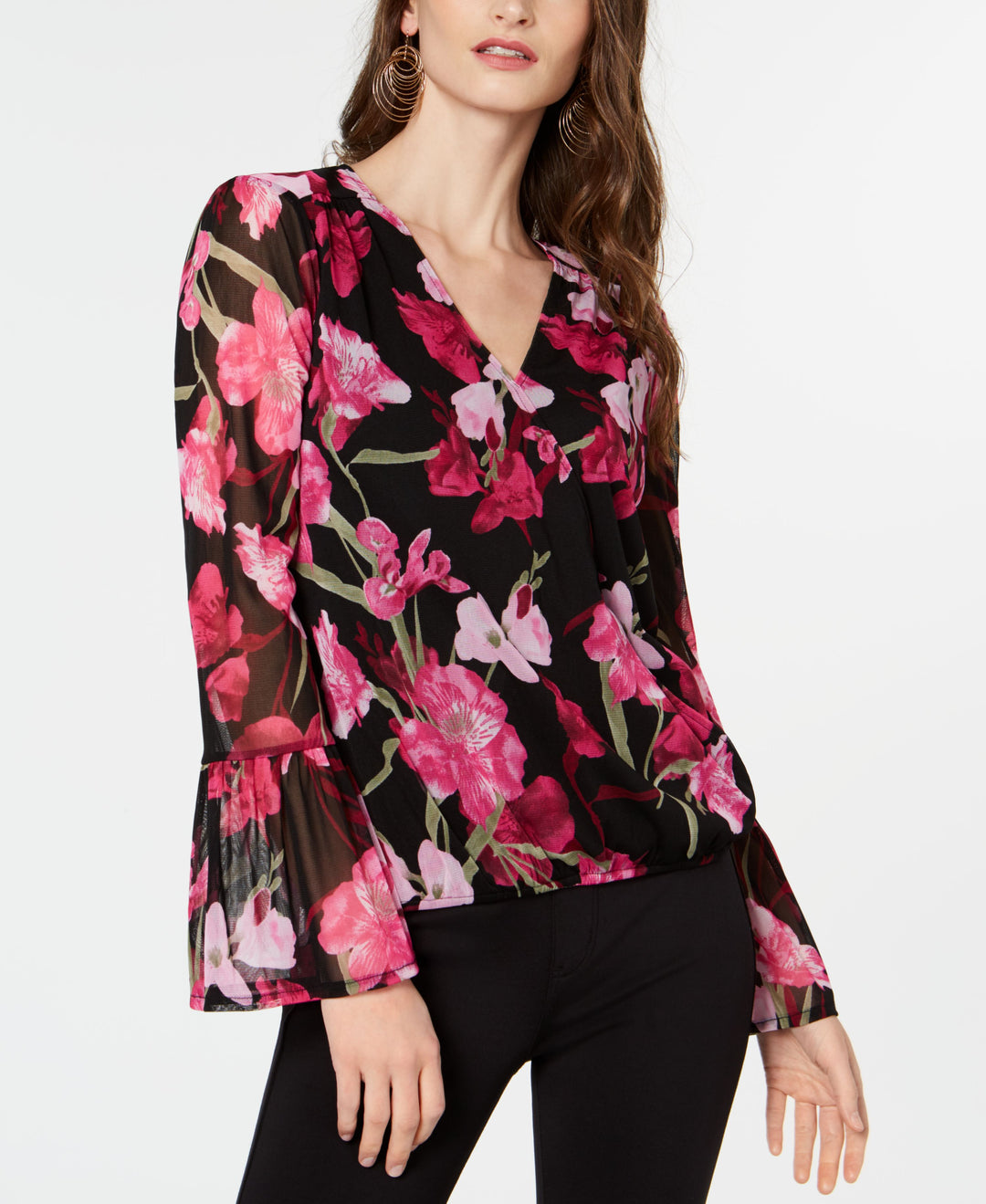 Bell Sleeve Surplice Top