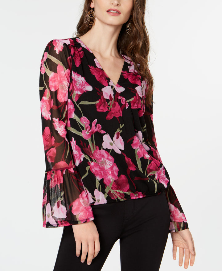 Bell Sleeve Surplice Top
