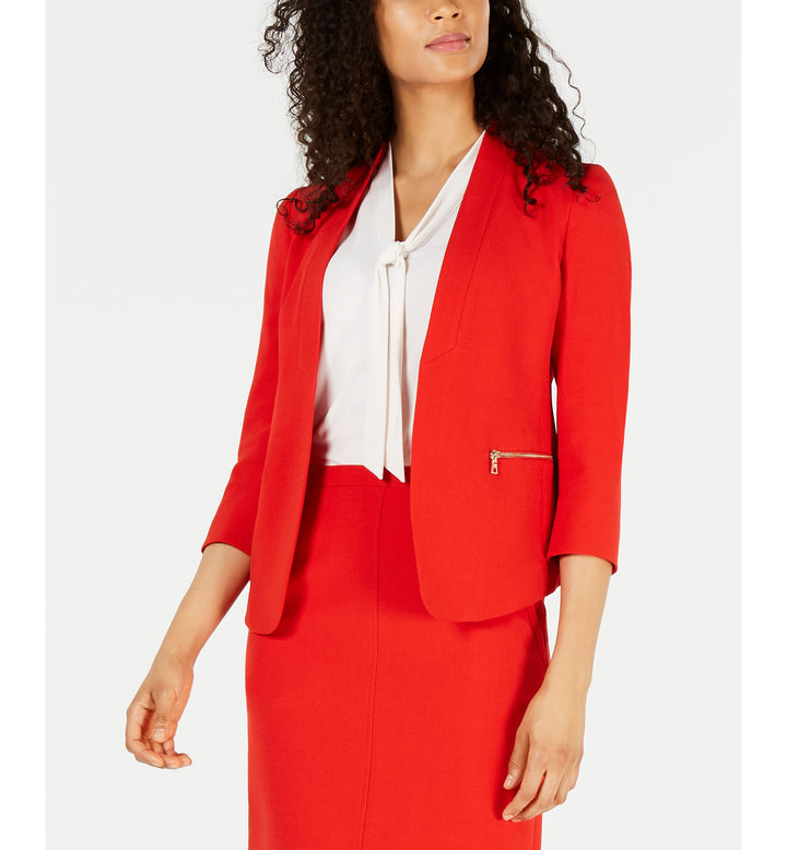 Anne Klein Crepe 3/4 Sleeve Blazer