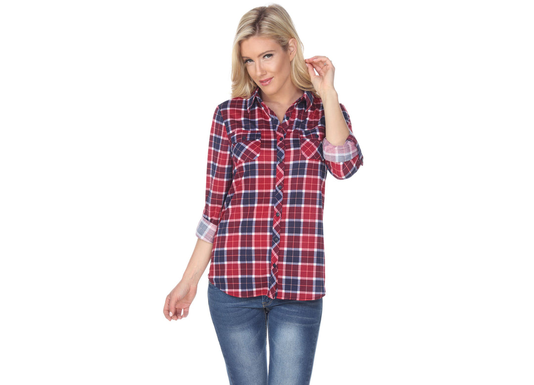 Women's Oakley Stretchy Plaid Top