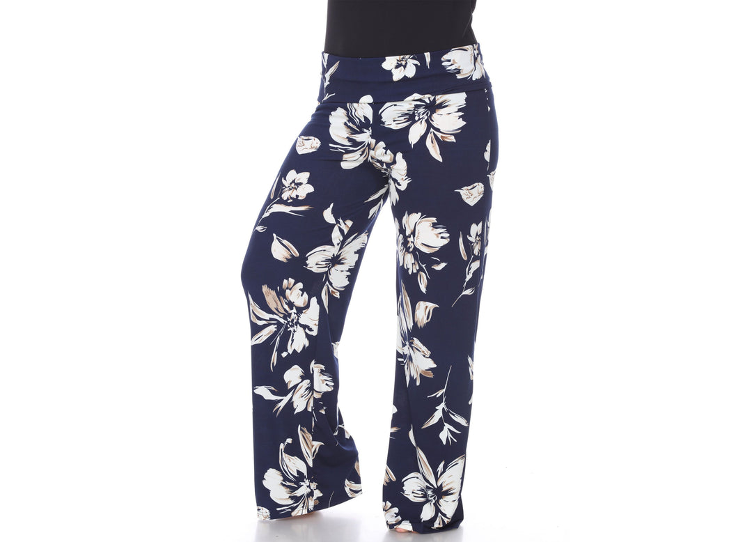Plus Size Floral Wide Leg Palazzo Pants