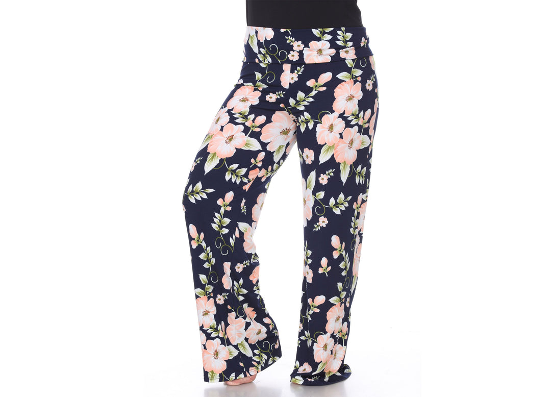 Plus Size Floral Wide Leg Palazzo Pants