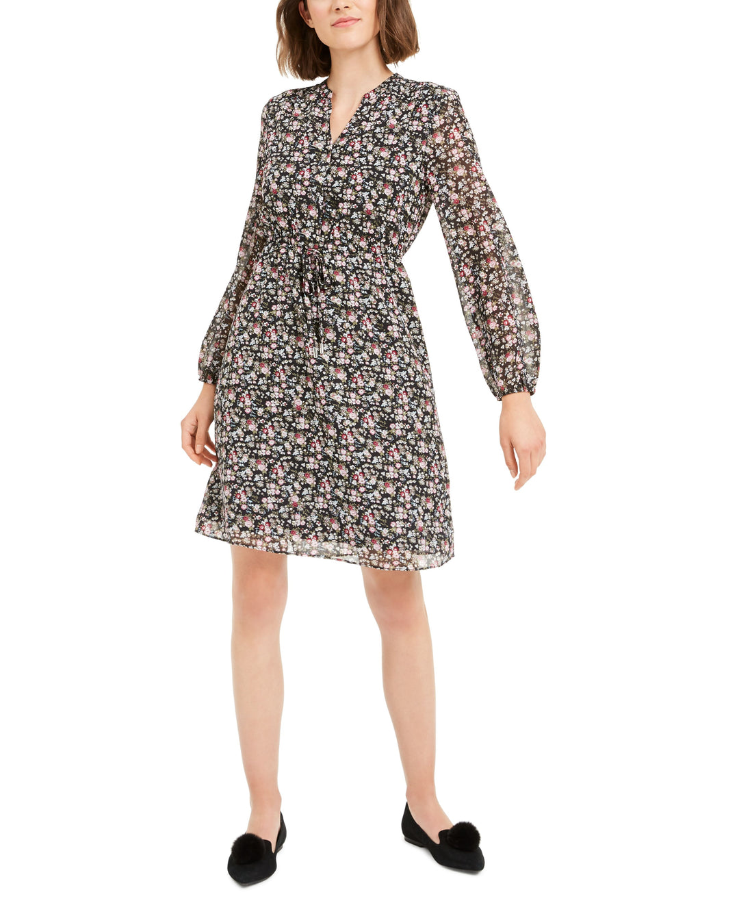 Printed Clip-Dot Dress