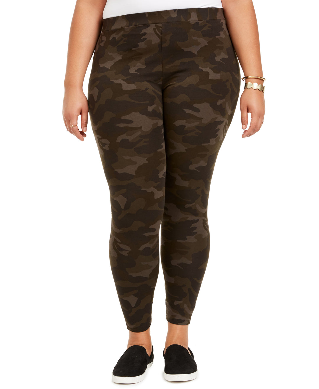 Style & Co Plus Size Basic Printed Leggings