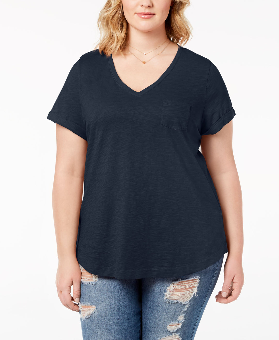 Style & Co Plus Size V Neck T-Shirt