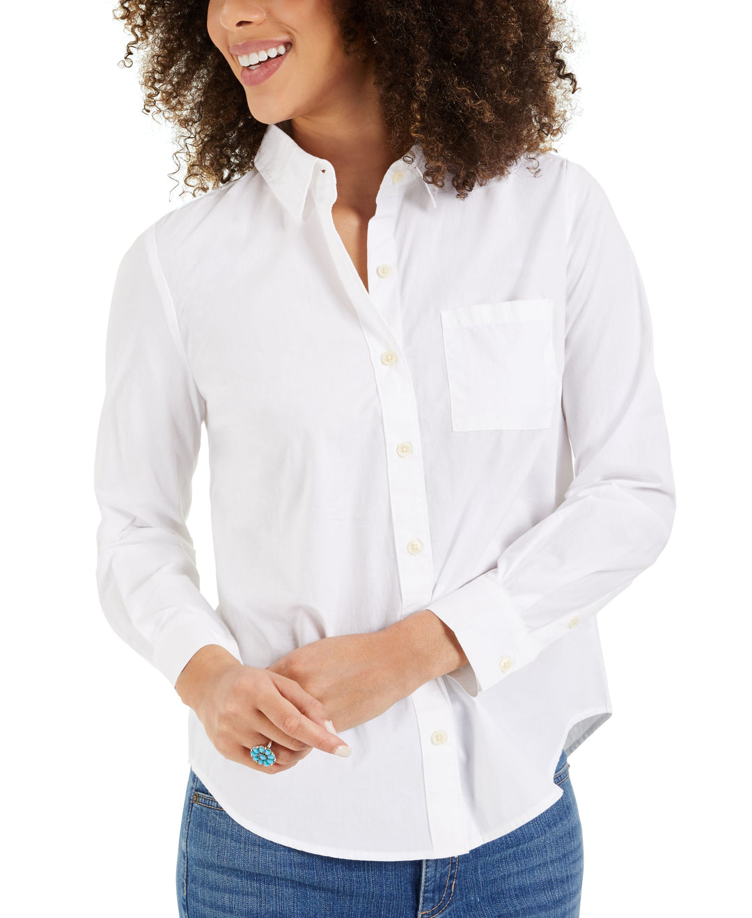 Style & Co Relaxed Fit Button Front Shirt