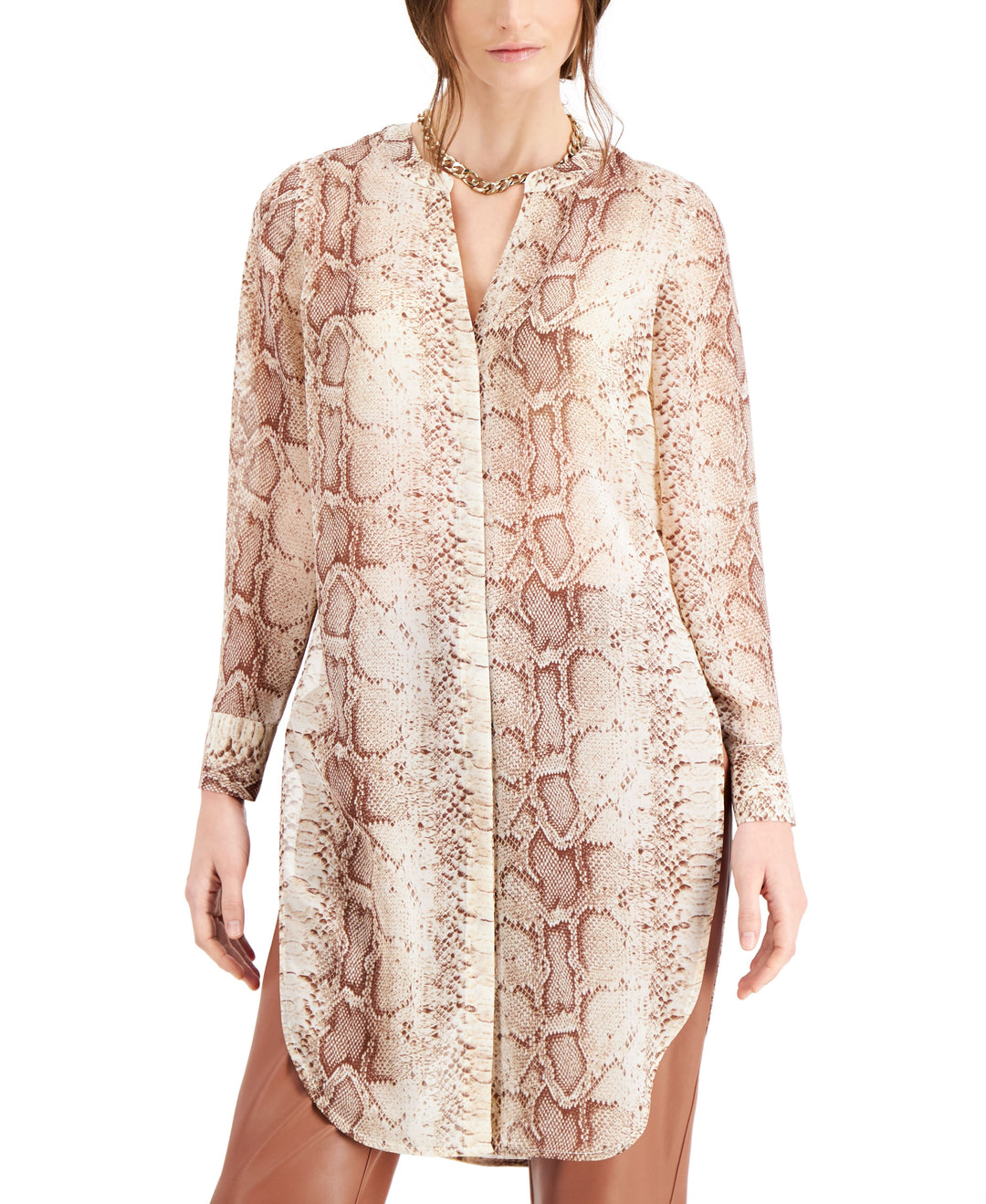 Bar III Petite Animal Print Tunic