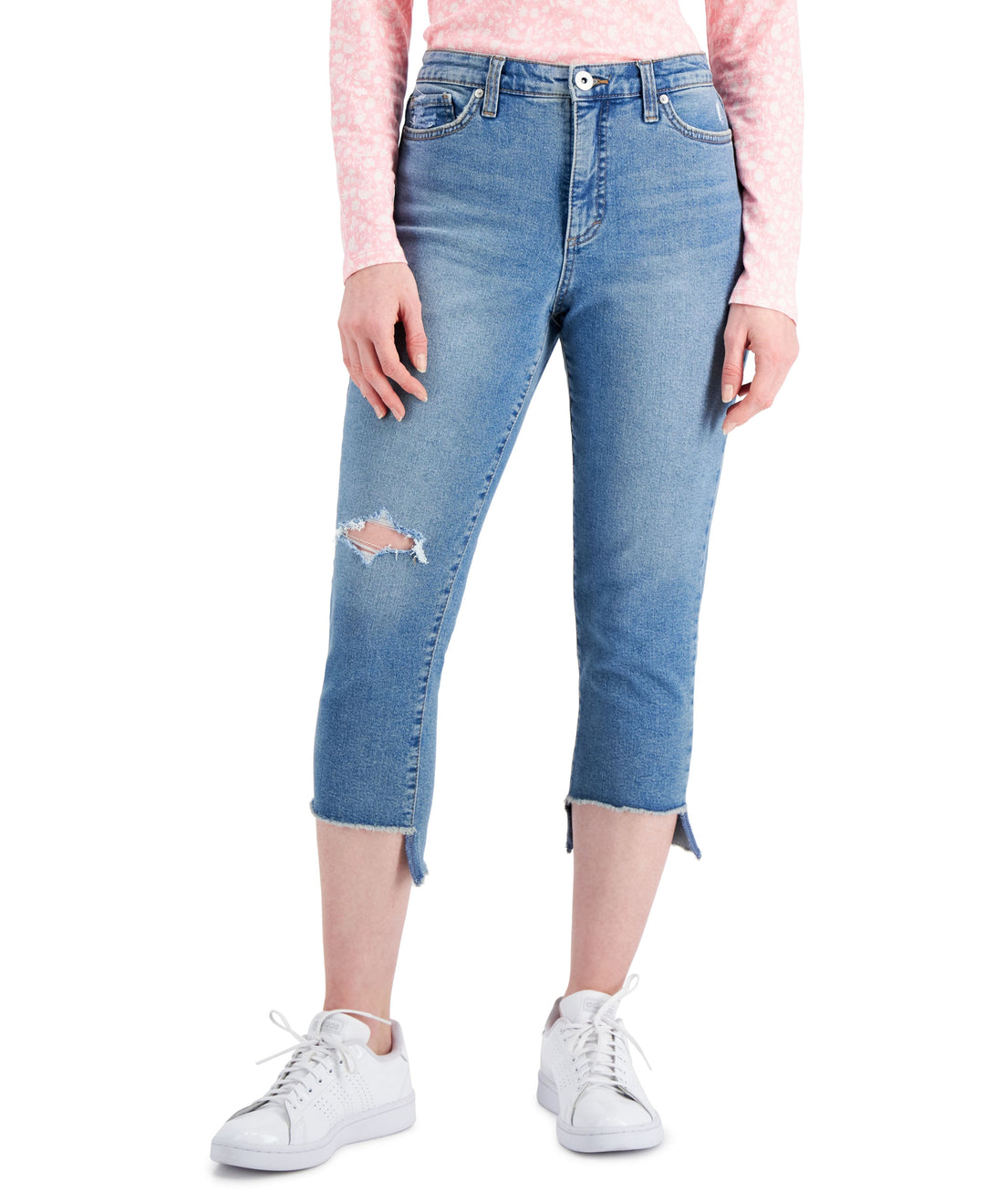 Style & Co Ripped Cropped Jeans