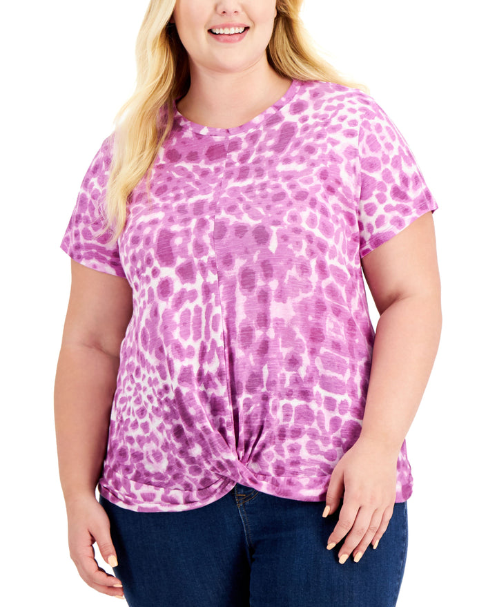 Style & Co Plus Size Crossover Top