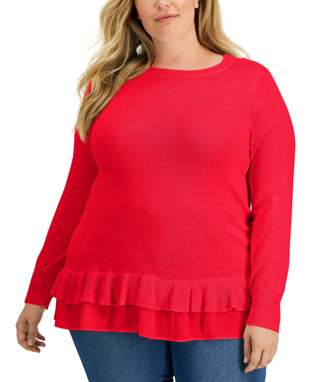 Style & Co Plus Size Chiffon Hem Tunic