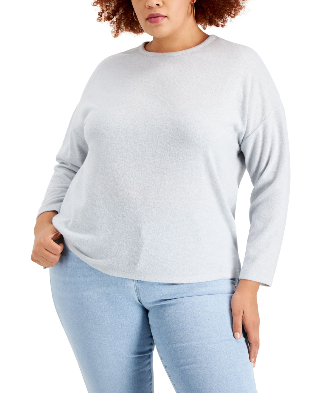 Style & Co Plus Size Step Hem Pullover Top