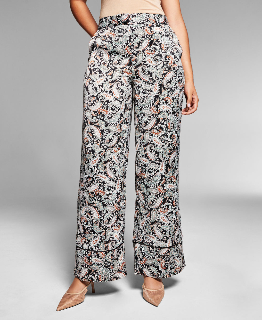Jeannie Mai X INC International Concepts Pajama Style Pants