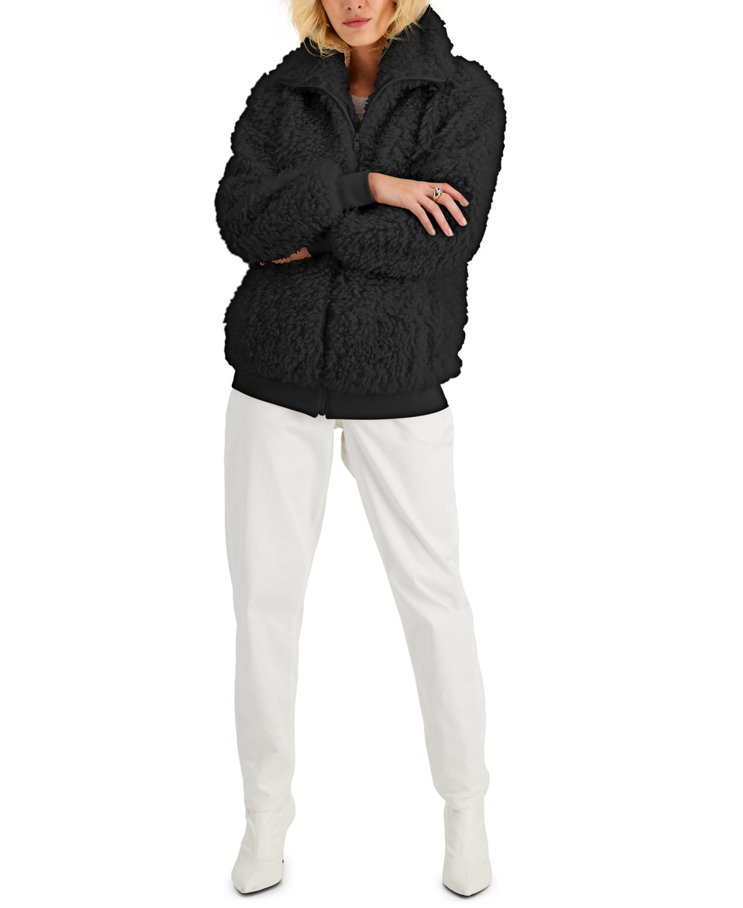 Sherpa Fleece Zippered Jacket
