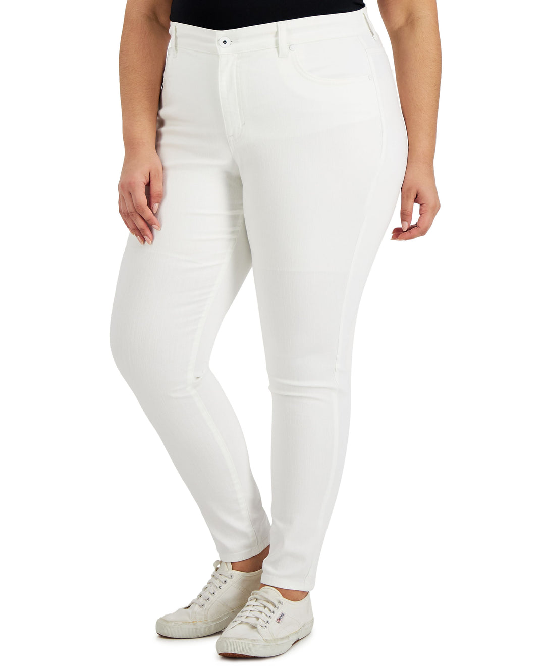 Style & Co Plus Size Printed High Rise Skinny Ankle Jeans