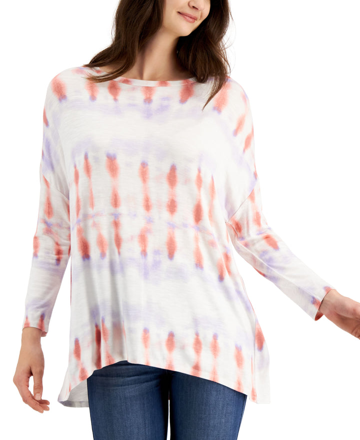 Style & Co Petite Tie Dye Print Oversized Top3