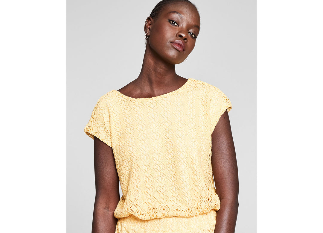 Now This Womens Crochet Crop Top