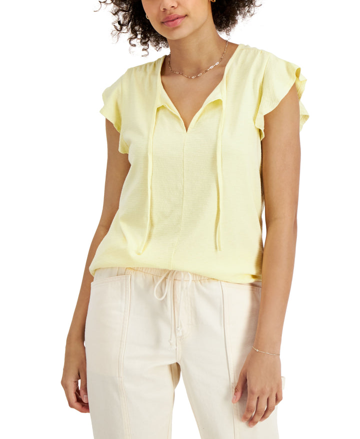 Style & Co Ruffled Sleeve Top
