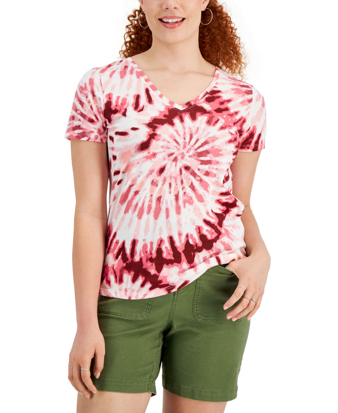Style & Co Petite Tie Dyed T-Shirt