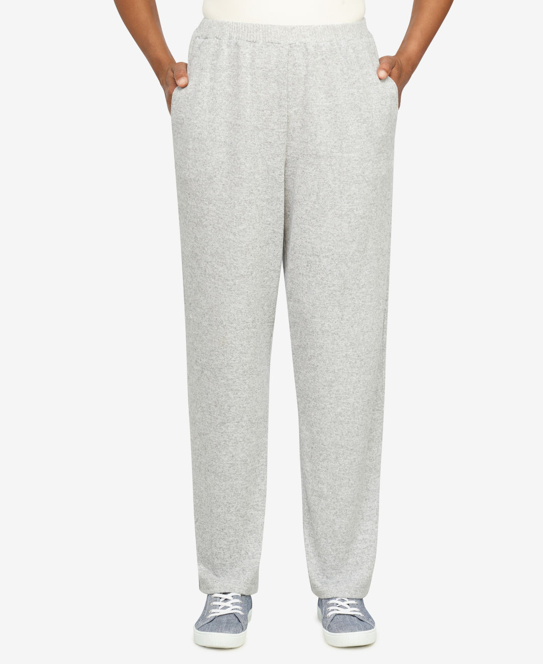 Plus Size Simply Cozy Knit Straight Leg Average Length Pants