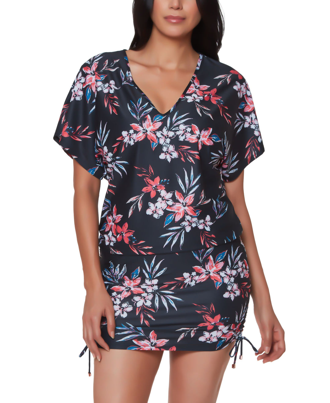 Tropical Escape Floral-Print Caftan Cover-Up
