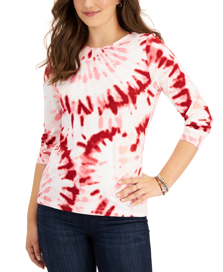 Style & Co Petite Tie Dyed Long Sleeve T-Shirt3