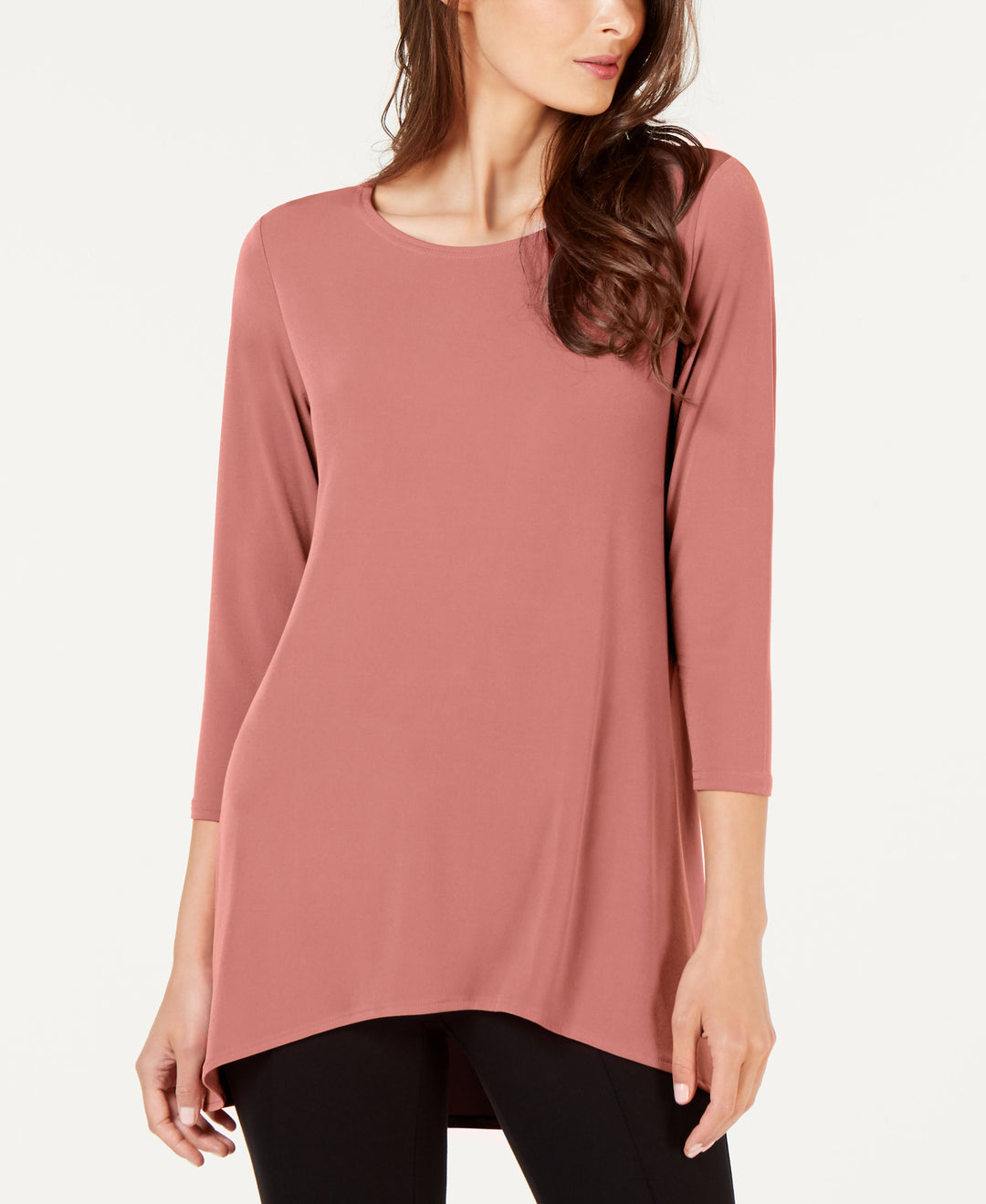 Women's 3/4 Sleeve High-Low Tunic