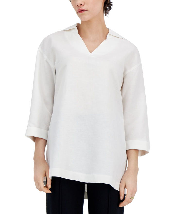 Alfani 3/4 Sleeve Linen Tunic