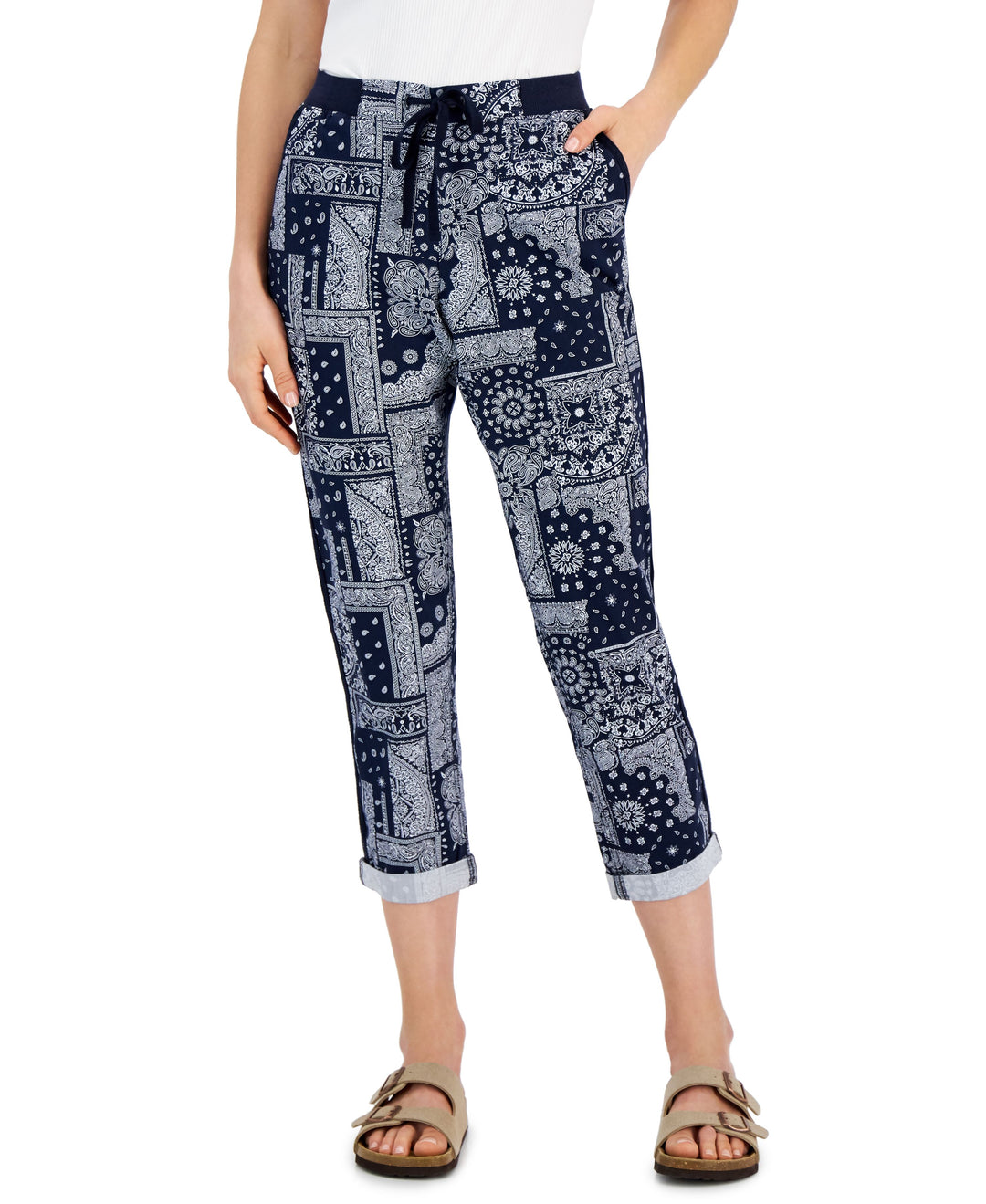 Style & Co Printed Cuffed Pants