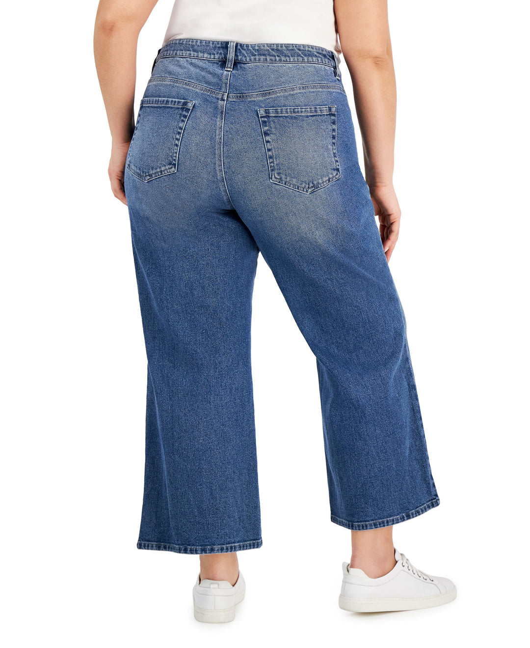 Style & Co Plus Size Cropped Wide Leg Jeans