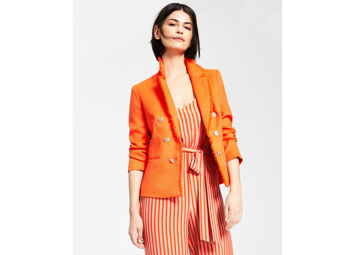 Bar III Womens Tweed Jacket