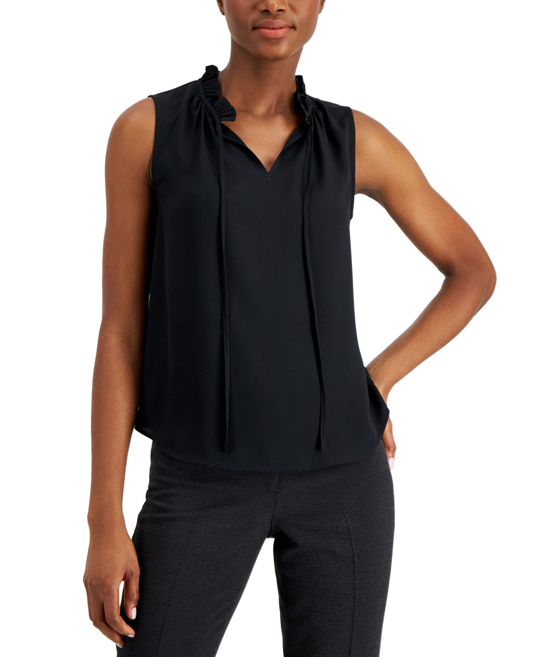 Women's Tulla Split-Neck Sleeveless Top