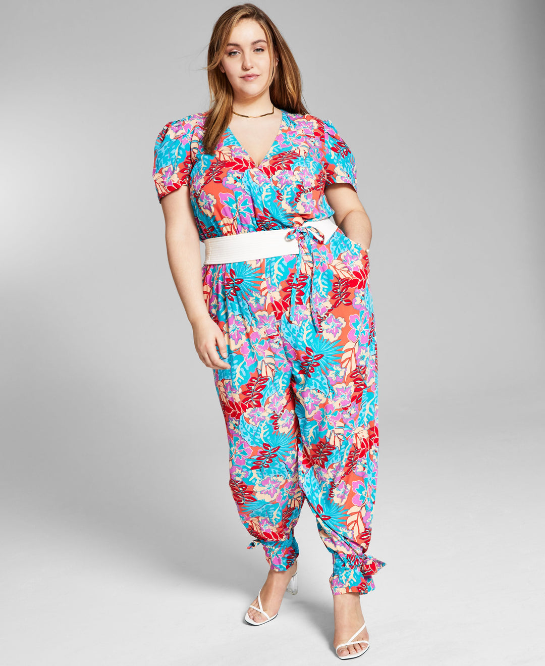 Jeannie Mai X Inc Plus Size Printed Jumpsuit