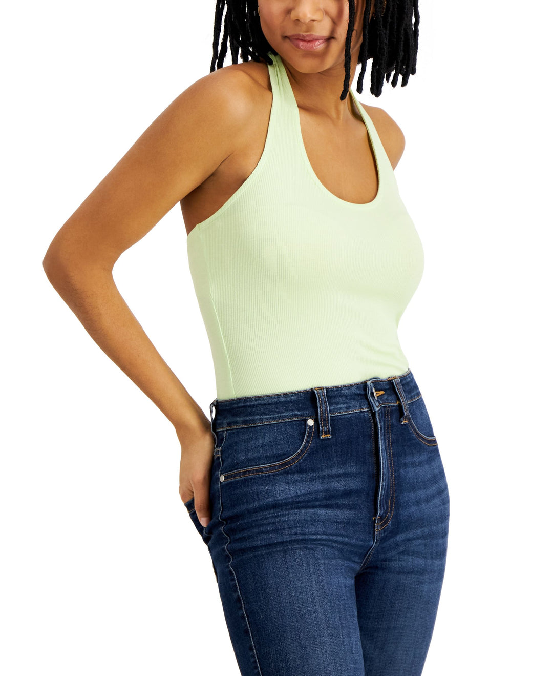 Juniors' Halter Bodysuit