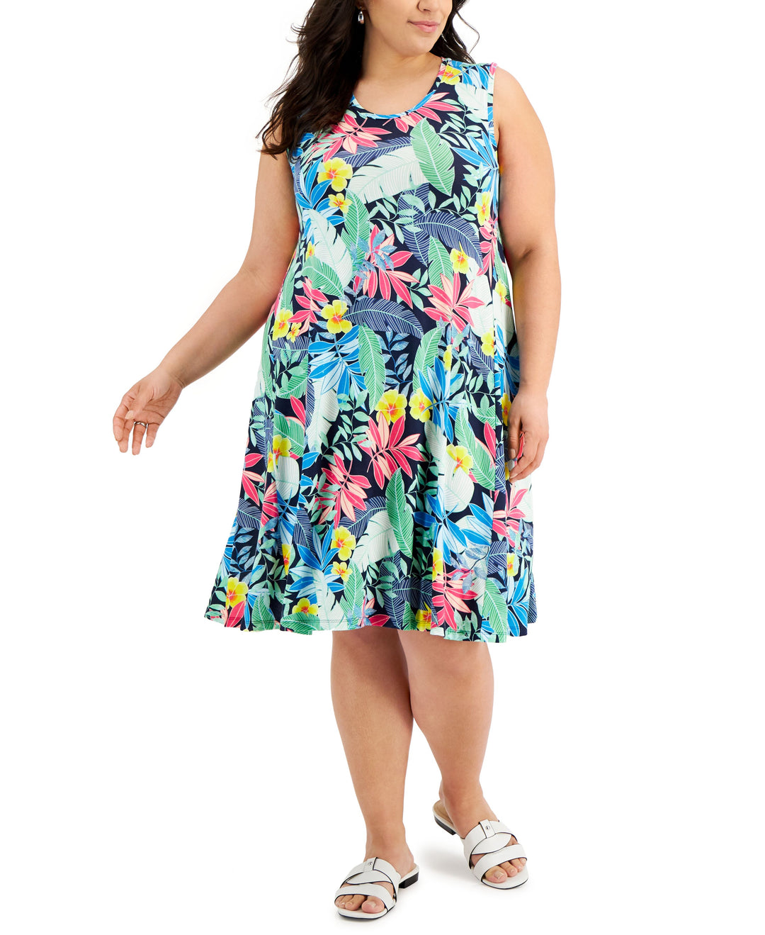 Style & Co Plus Size Printed Flop Dress