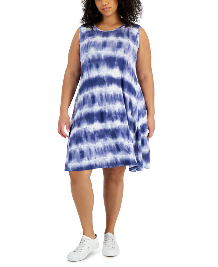 Style & Co Plus Size Tie Dyed Flip Flop Dress