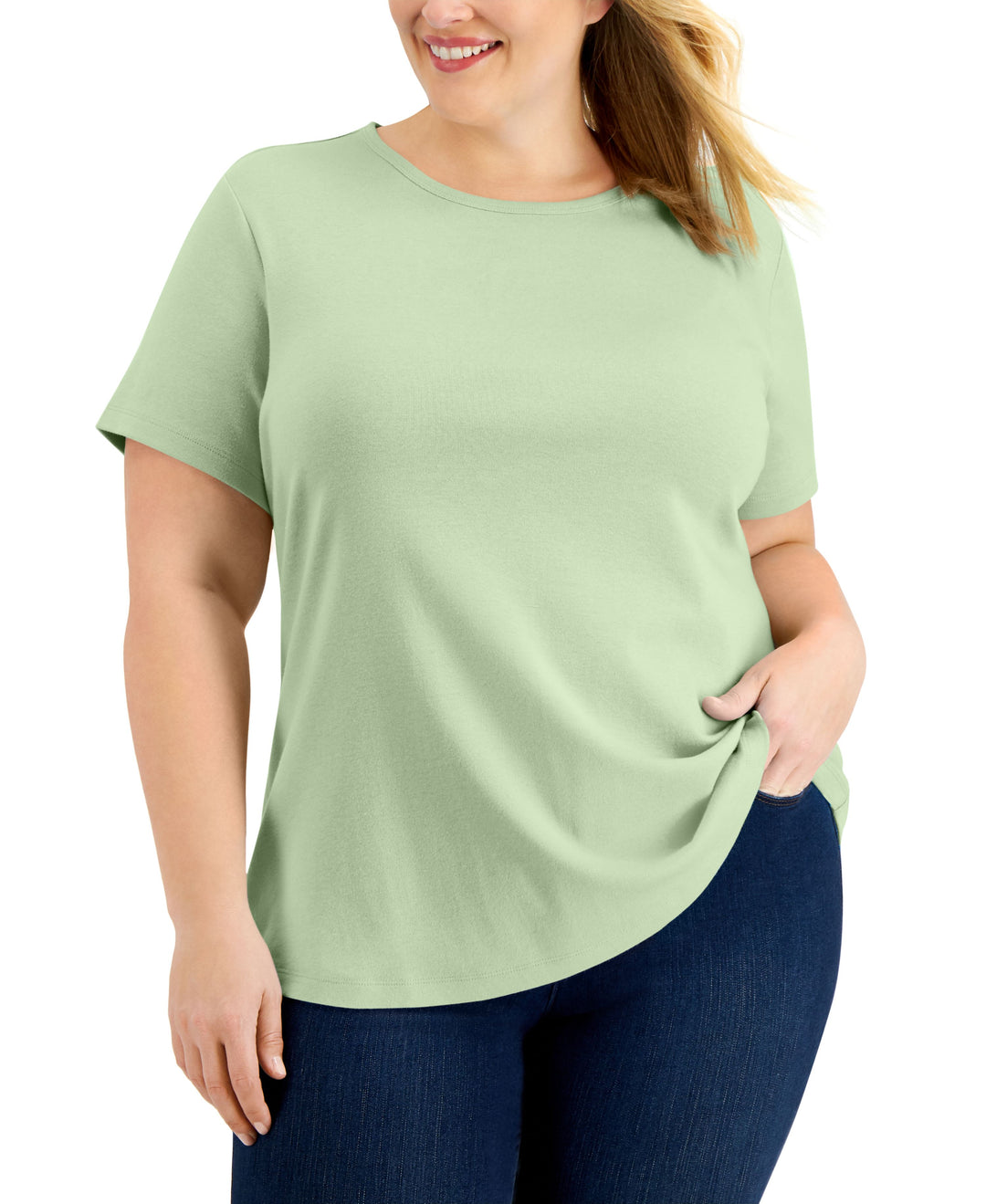 Karen Scott Plus Size Cotton T-Shirt